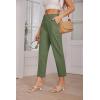 imageGRACE KARIN Womens Casual Work Pants High Waisted Business Dressy Pants Tapered Leg Trousers with PocketsGreen