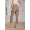 imageGRACE KARIN Womens Casual Work Pants High Waisted Business Dressy Pants Tapered Leg Trousers with PocketsKhaki