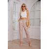 imageGRACE KARIN Womens Casual Work Pants High Waisted Business Dressy Pants Tapered Leg Trousers with PocketsLight Pink