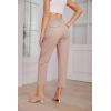 imageGRACE KARIN Womens Casual Work Pants High Waisted Business Dressy Pants Tapered Leg Trousers with PocketsLight Pink