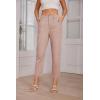 imageGRACE KARIN Womens Casual Work Pants High Waisted Business Dressy Pants Tapered Leg Trousers with PocketsLight Pink
