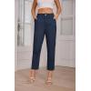 imageGRACE KARIN Womens Casual Work Pants High Waisted Business Dressy Pants Tapered Leg Trousers with PocketsNavy Blue
