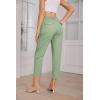 imageGRACE KARIN Womens Casual Work Pants High Waisted Business Dressy Pants Tapered Leg Trousers with PocketsPea Green