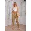 imageGRACE KARIN Womens Casual Work Pants High Waisted Business Dressy Pants Tapered Leg Trousers with PocketsYellow