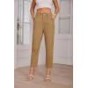 imageGRACE KARIN Womens Casual Work Pants High Waisted Business Dressy Pants Tapered Leg Trousers with PocketsYellow