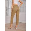 imageGRACE KARIN Womens Casual Work Pants High Waisted Business Dressy Pants Tapered Leg Trousers with PocketsYellow