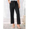 imageGRACE KARIN Womens Pants Business Straight Leg Cigarette Pants with Elastic WaistBlack