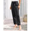 imageGRACE KARIN Womens Pants Business Straight Leg Cigarette Pants with Elastic WaistBlack