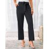 imageGRACE KARIN Womens Pants Business Straight Leg Cigarette Pants with Elastic WaistNavy Blue