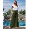 imageGRACE KARIN Womens Summer Palazzo Pants Vacation Outfits High Waisted Hollow Out Wide Leg Trouser with PocketsArmy Green