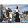 imageGRACE KARIN Womens Summer Palazzo Pants Vacation Outfits High Waisted Hollow Out Wide Leg Trouser with PocketsBlack