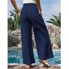imageGRACE KARIN Womens Summer Palazzo Pants Vacation Outfits High Waisted Hollow Out Wide Leg Trouser with PocketsNavy