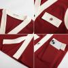 imageGRACE KARIN Womens Summer Sleeveless Midi Dresses Casual Knit V Neck Button Elegant Bodycon Work Dress with PocketsWine Red