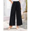 imageGRACE KARIN Womens Summer Wide Leg Pants High Waisted Palazzo Pants Caual Flowy Beach Trousers with PocketsBlack