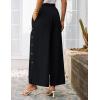 imageGRACE KARIN Womens Summer Wide Leg Pants High Waisted Palazzo Pants Caual Flowy Beach Trousers with PocketsBlack