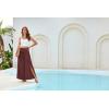 imageGRACE KARIN Womens Wide Leg Pants High Waisted Palazzo Beach Pants Tie Knot Summer Caual Split Flowy Trousers with PocketsDark Brown