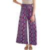 imageGRACE KARIN Womens 2024 Elastic High Waisted Palazzo Pants Loose Casual Wide Leg Lounge Boho Pant Trousers with PocketPurple Red Blue Print