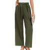 imageGRACE KARIN Womens 2025 Wide Leg Pants Summer Casual Palazzo Flowy Beach Trousers with Pockets Boho Travel OutfitsArmy Green