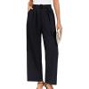 imageGRACE KARIN Womens 2025 Wide Leg Pants Summer Casual Palazzo Flowy Beach Trousers with Pockets Boho Travel OutfitsBlack