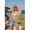 imageGRACE KARIN Lightweight Summer Cardigan for Women 2025 34 Sleeve Tie Front Crochet Sweater Cardigans Oversized Beach CoverupApricot