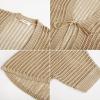 imageGRACE KARIN Lightweight Summer Cardigan for Women 2025 34 Sleeve Tie Front Crochet Sweater Cardigans Oversized Beach CoverupApricot