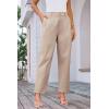 imageGRACE KARIN Women High Waisted Business Casual Pants Dressy Cuffed Work Office Trouser Slacks with PocketsApricot