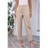 imageGRACE KARIN Women High Waisted Business Casual Pants Dressy Cuffed Work Office Trouser Slacks with PocketsApricot