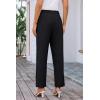 imageGRACE KARIN Women High Waisted Business Casual Pants Dressy Cuffed Work Office Trouser Slacks with PocketsBlack