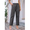 imageGRACE KARIN Women High Waisted Business Casual Pants Dressy Cuffed Work Office Trouser Slacks with PocketsDark Grey