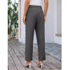 imageGRACE KARIN Women High Waisted Business Casual Pants Dressy Cuffed Work Office Trouser Slacks with PocketsDark Grey