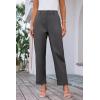 imageGRACE KARIN Women High Waisted Business Casual Pants Dressy Cuffed Work Office Trouser Slacks with PocketsDark Grey