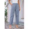 imageGRACE KARIN Women High Waisted Business Casual Pants Dressy Cuffed Work Office Trouser Slacks with PocketsGrey Blue