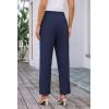 imageGRACE KARIN Women High Waisted Business Casual Pants Dressy Cuffed Work Office Trouser Slacks with PocketsNavy Blue