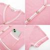 imageGRACE KARIN Womens Cardigans Lightweight Summer Short Sleeve Tweed Cardigan Casual Button Down Color Block Sweaters TopsPink