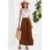 imageGRACE KARIN Womens Wide Leg Pants with Pockets Lightweight High Waisted Tie Knot Caual Loose Split Flowy Palazzo TrousersBrown
