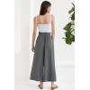 imageGRACE KARIN Womens Wide Leg Pants with Pockets Lightweight High Waisted Tie Knot Caual Loose Split Flowy Palazzo TrousersDark Grey