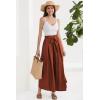imageGRACE KARIN Womens Wide Leg Pants with Pockets Lightweight High Waisted Tie Knot Caual Loose Split Flowy Palazzo TrousersRust Red