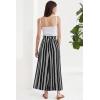 imageGRACE KARIN Womens Wide Leg Pants with Pockets Lightweight High Waisted Tie Knot Caual Loose Split Flowy Palazzo TrousersStripe Black