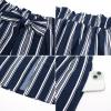 imageGRACE KARIN Womens Wide Leg Pants with Pockets Lightweight High Waisted Tie Knot Caual Loose Split Flowy Palazzo TrousersStripe Navy