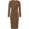 imageGRACE KARIN Womens Slim Work Business Office Bodycon Pencil Dress Back Hem Slits Midi Dress BrownM