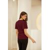 imageGRACE KARIN 2025 Womens Summer Tops Dressy Business Casual Chiffon Short Sleeve VNeck Wrap Work Fitted BlousesBurgundy