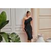 imageGRACE KARIN Women One Shoulder Dresses Sleeveless Cocktail Bodycon Ruffle Split Formal Party Dress Black XL