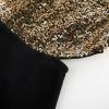 imageGRACE KARIN Girls Sequin Party Dress Holiday Birthday Dance Formal Halter HollowOut Waist Trendy Prom Dress Size 614YBlack Gold
