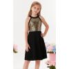 imageGRACE KARIN Girls Sequin Party Dress Holiday Birthday Dance Formal Halter HollowOut Waist Trendy Prom Dress Size 614YBlack Gold