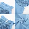 imageGRACE KARIN Girls Sequin Party Dress Holiday Birthday Dance Formal Halter HollowOut Waist Trendy Prom Dress Size 614YLight Blue