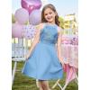 imageGRACE KARIN Girls Sequin Party Dress Holiday Birthday Dance Formal Halter HollowOut Waist Trendy Prom Dress Size 614YLight Blue
