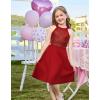 imageGRACE KARIN Girls Sequin Party Dress Holiday Birthday Dance Formal Halter HollowOut Waist Trendy Prom Dress Size 614YRed