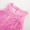 imageGRACE KARIN Girls Sequin Party Dress Holiday Birthday Dance Formal Halter HollowOut Waist Trendy Prom Dress Size 614YRose Red