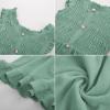 imageGRACE KARIN Girls Summer Casual Dress Sleeveless ALine Button Down Ruffle Hem Smocked Dresses 612 YearsLight Green