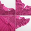 imageGRACE KARIN Girls Sequin Chiffon Dress Party Birthday Prom Formal Fancy Midi Dress 512 YearsHot Pink